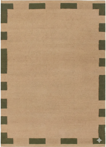 Naro Brown Green Jute Rug