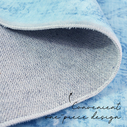 Gemmara Aqua Blue Washable Rug