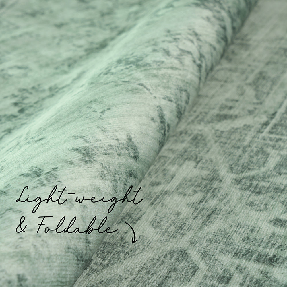 Gemmara Emerald Green Washable Rug