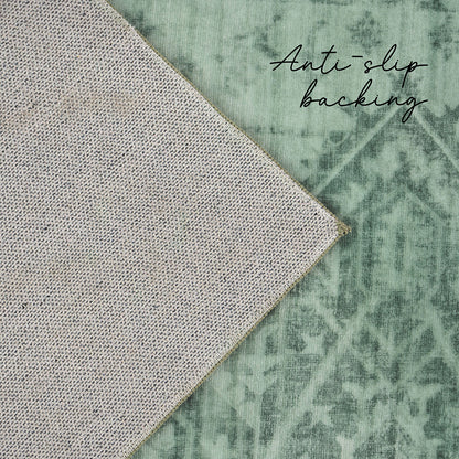 Gemmara Emerald Green Washable Rug