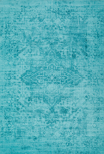 Gemmara Gold Blue Washable Rug