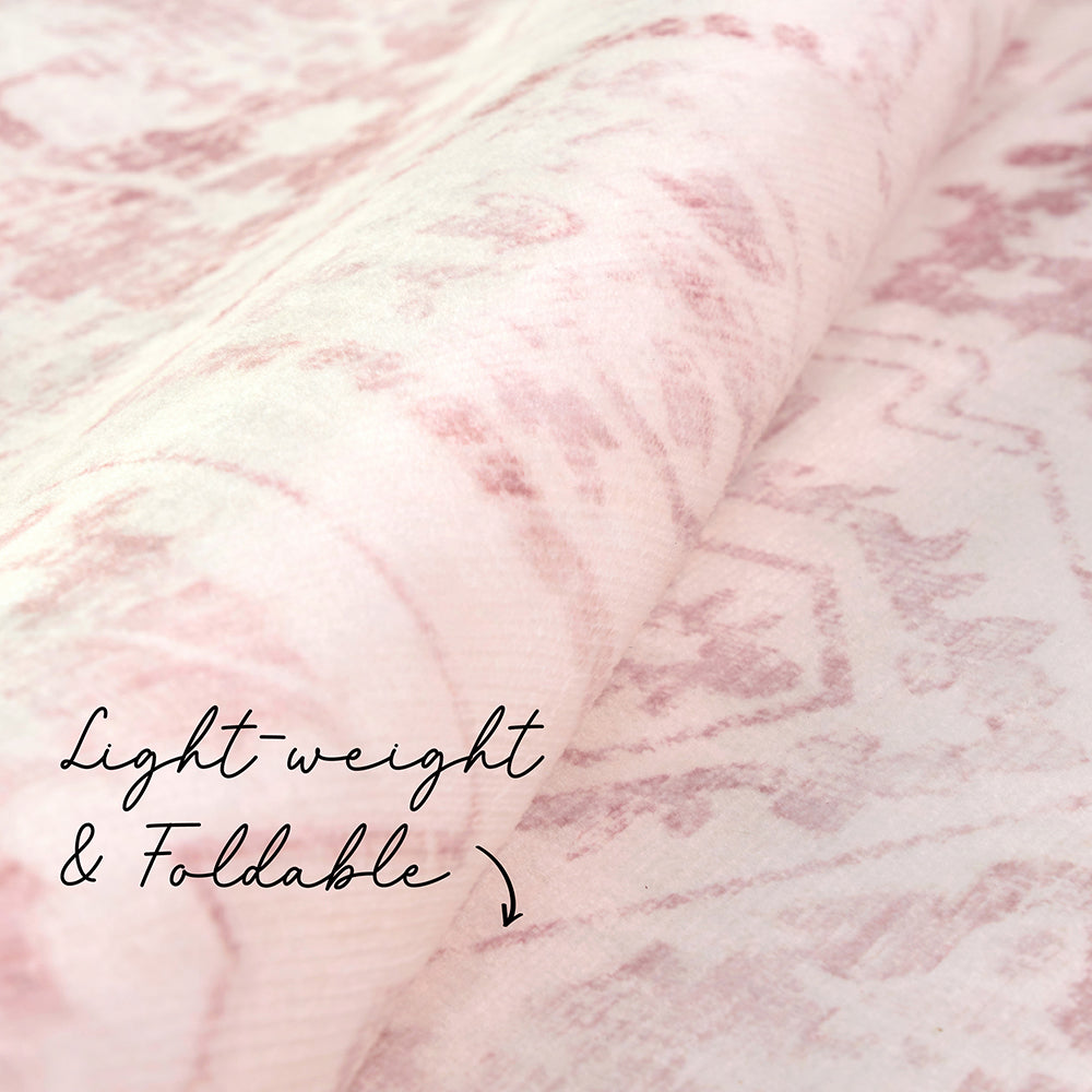 Gemmara Rose Pink Washable Rug