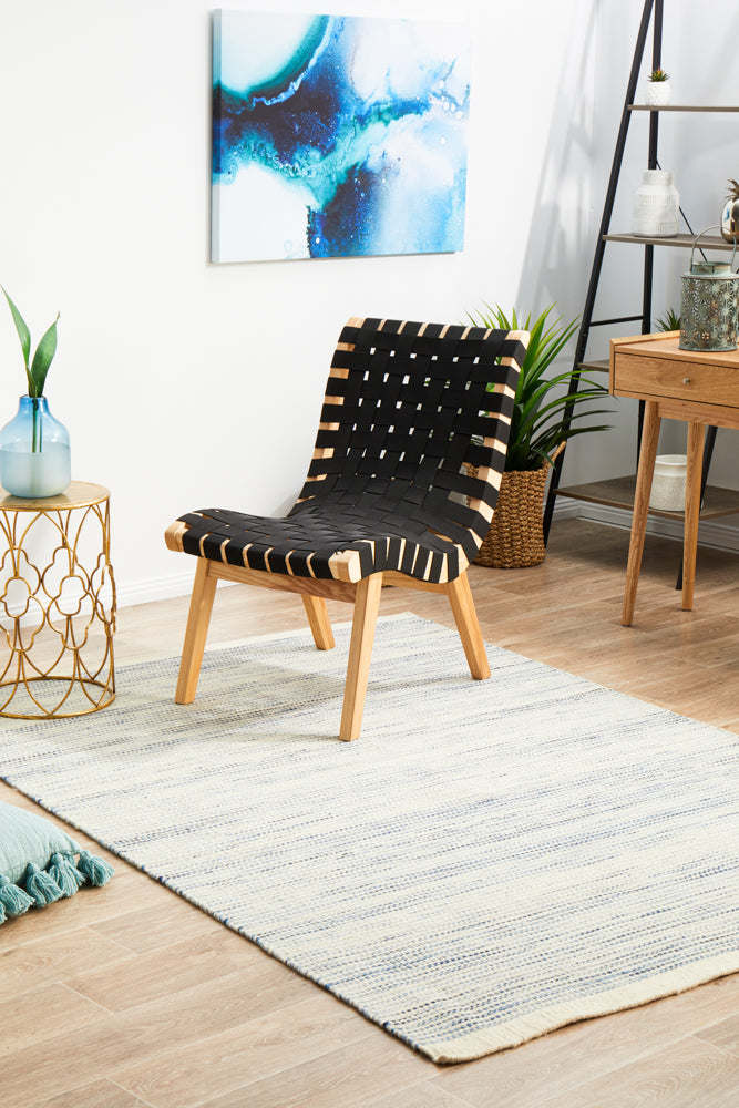 Halden Blue and Beige Wool Rug