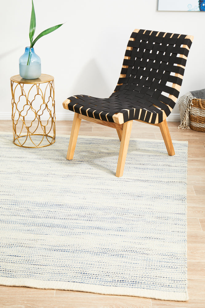 Halden Blue and Beige Wool Rug