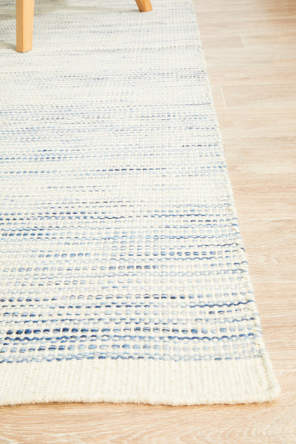 Halden Blue and Beige Wool Rug