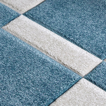 Checkmate Blue Rug