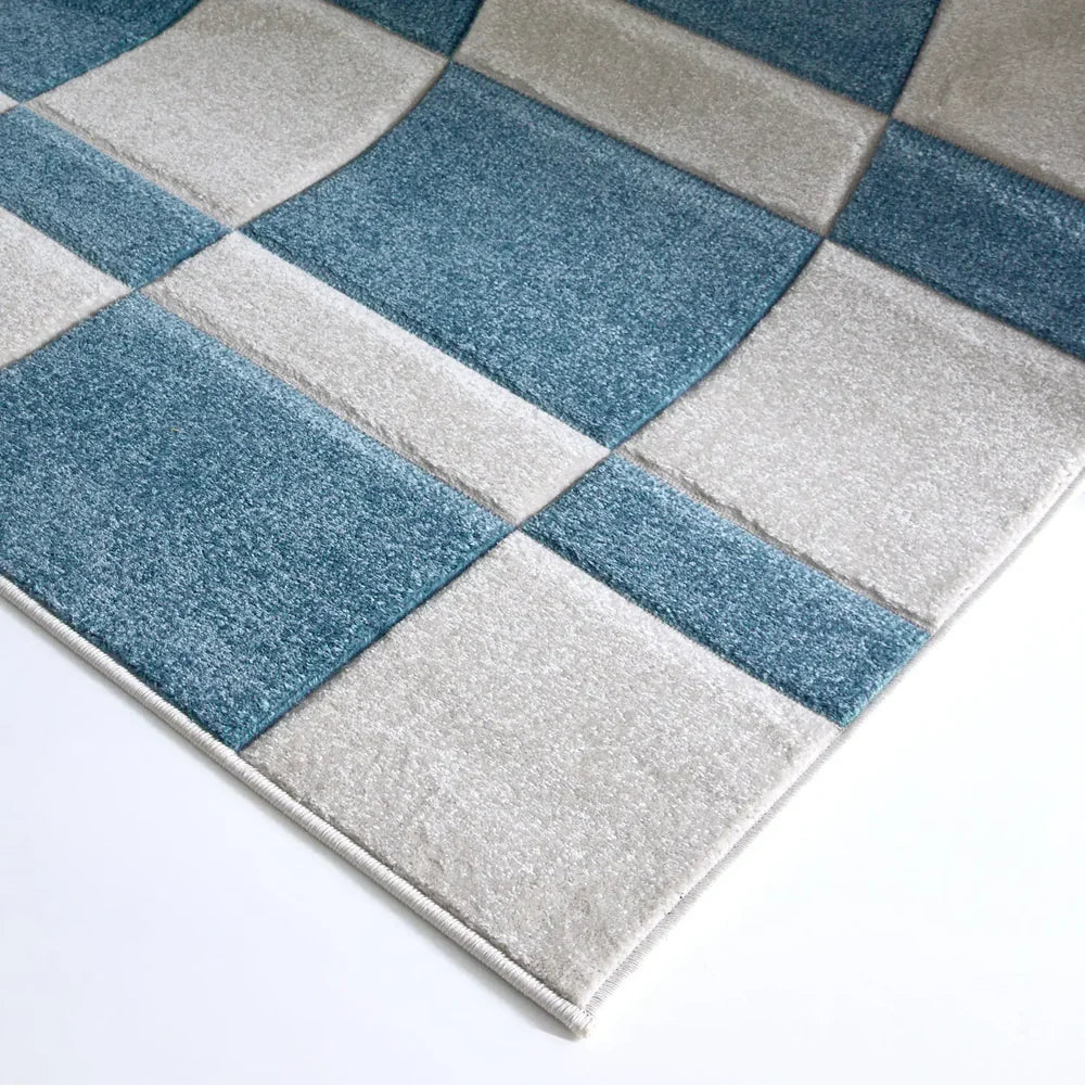 Checkmate Blue Rug