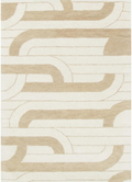 Velar Ivory Brown Wool Rug