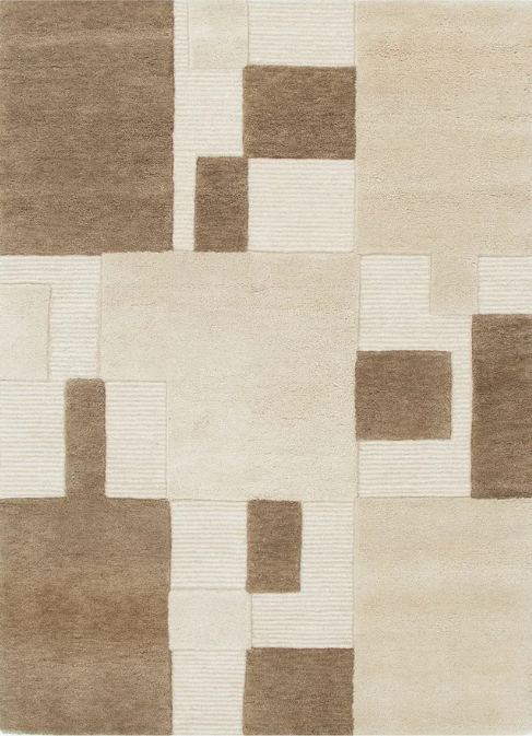 Varo Beige Brown Wool Rug