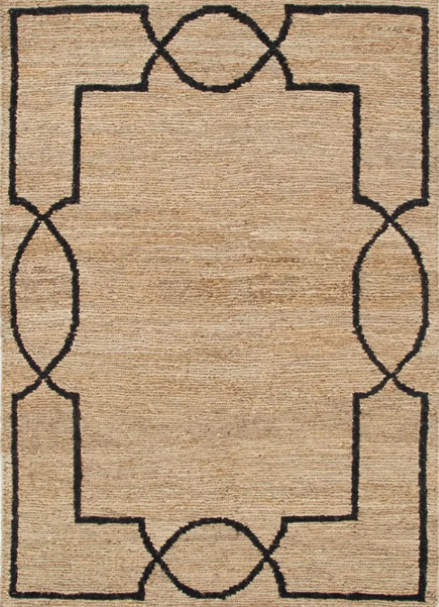 Cove Brown Black Jute Rug