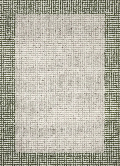 Elira Green Border Wool Rug