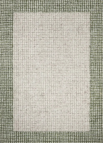 Elira Green Border Wool Rug