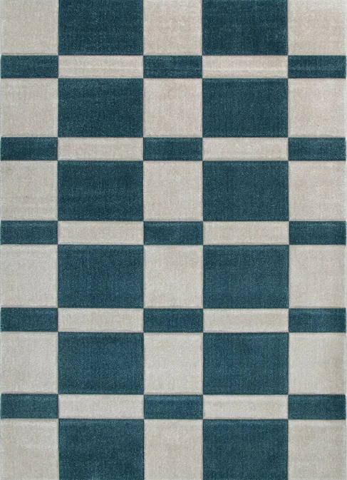 Checkmate Blue Rug