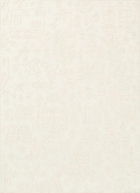 Luna Ivory Wool Kids Rug