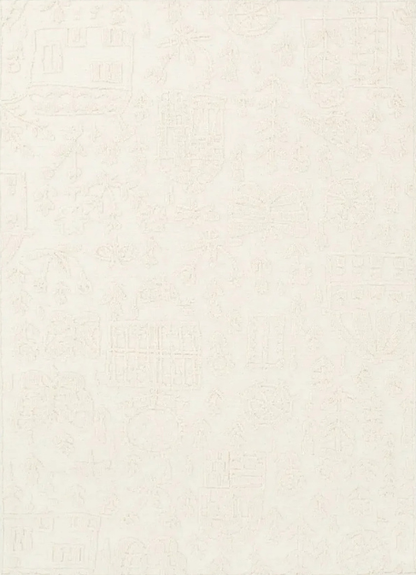 Luna Ivory Wool Kids Rug