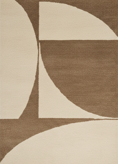 Torra Ivory Brown Wool Rug