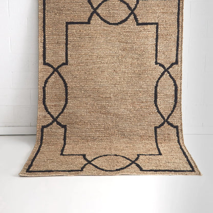 Cove Brown Black Jute Rug