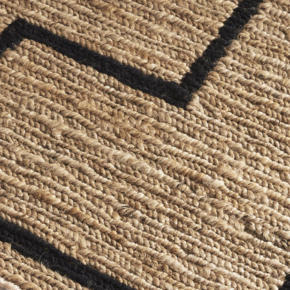 Cove Brown Black Jute Rug