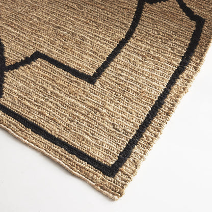 Cove Brown Black Jute Rug