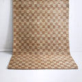 Koora Checkered Brown Jute Rug