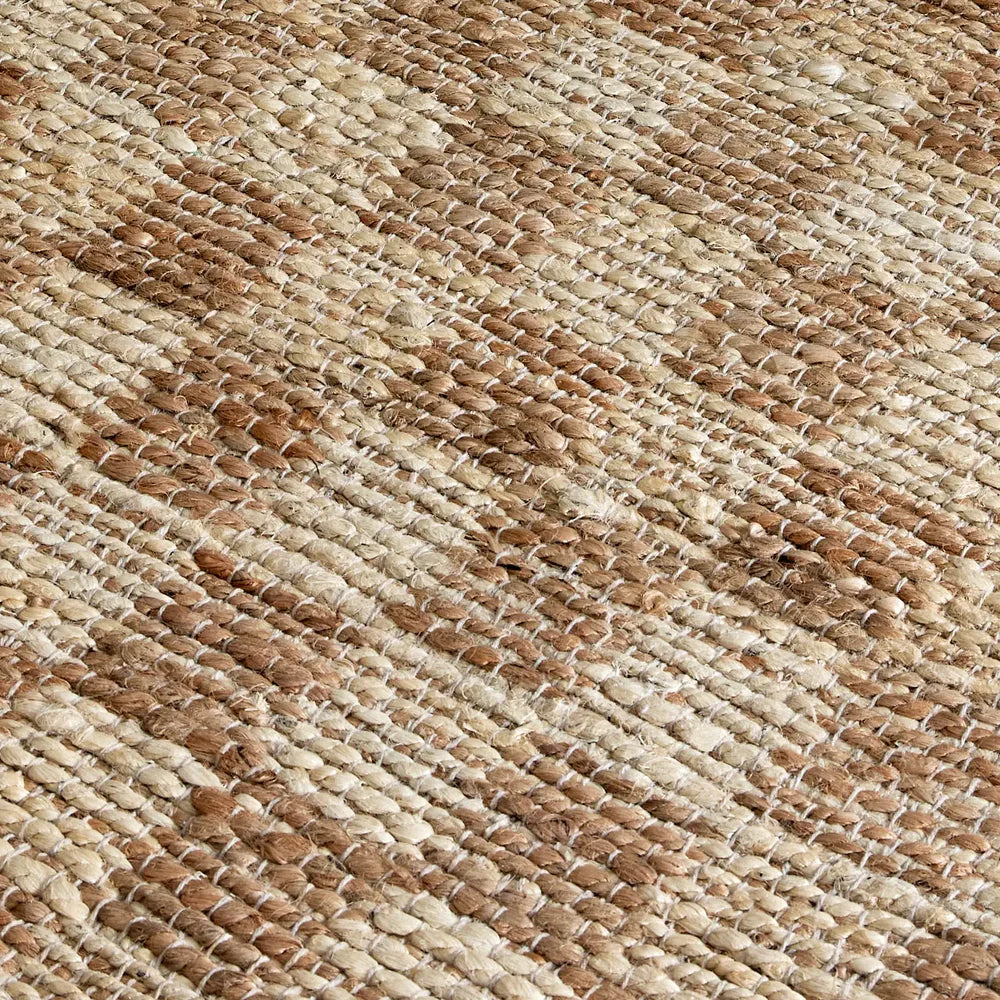Koora Checkered Brown Jute Rug