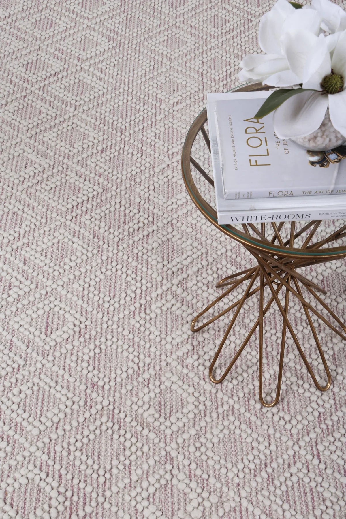 Lior Ivory Pink Wool Rug