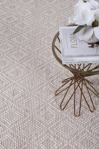 Lior Ivory Pink Wool Rug