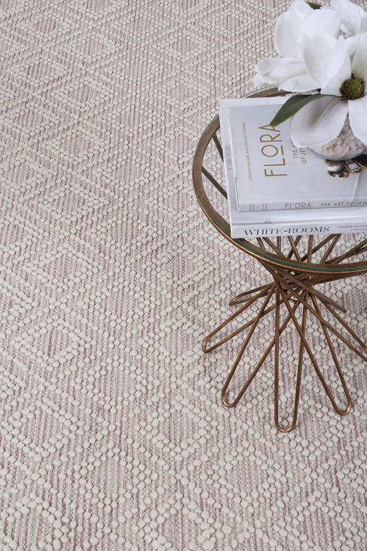 Lior Ivory Pink Wool Rug