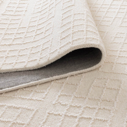 Alure Modern Ivory Wool Rug