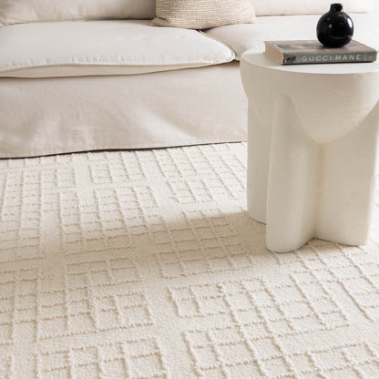 Alure Modern Ivory Wool Rug