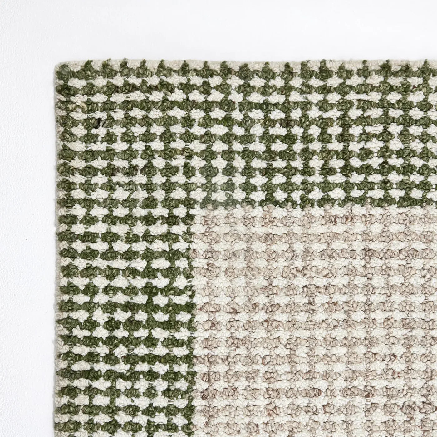Elira Green Border Wool Rug