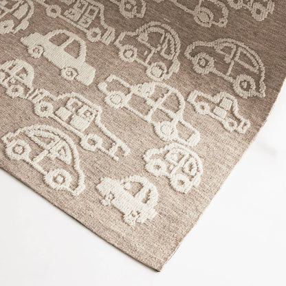 Poppy Ivory Wool Kids Rug