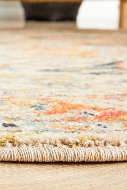 Cantera Rust Multicolor Round Rug