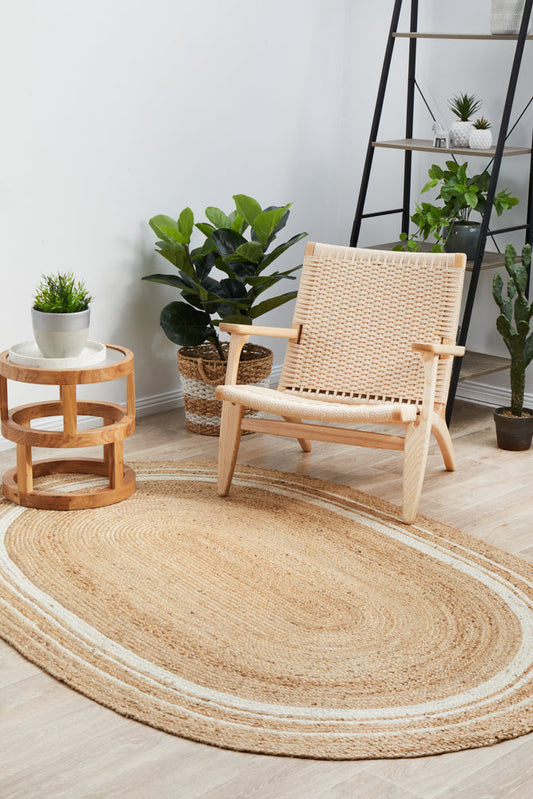 Lavelle Beige Jute Oval Rug