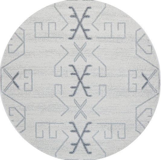 Lucera Ash Silver Round Rug