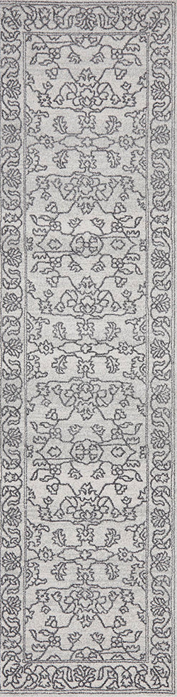 Lucera Barley Silver and Grey Runner Rug