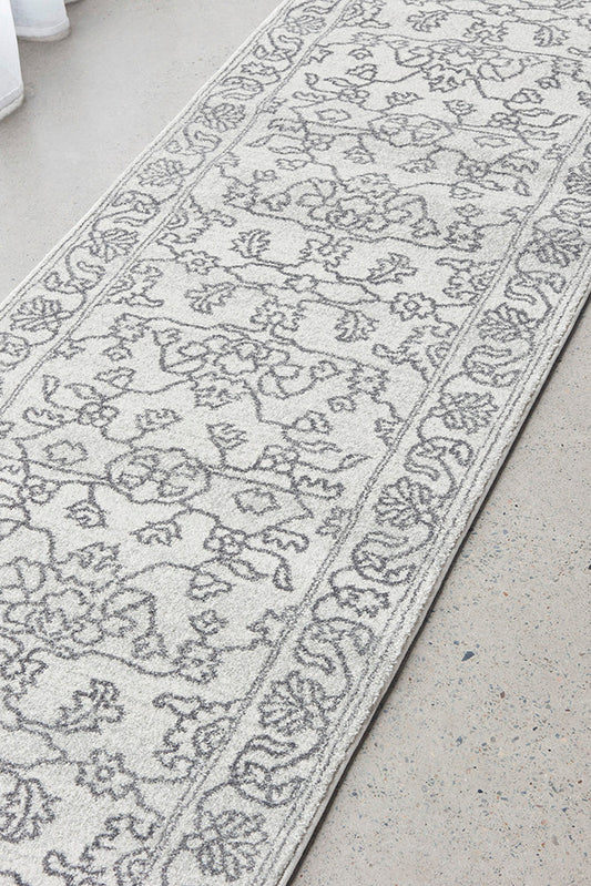 Lucera Barley Silver and Grey Runner Rug