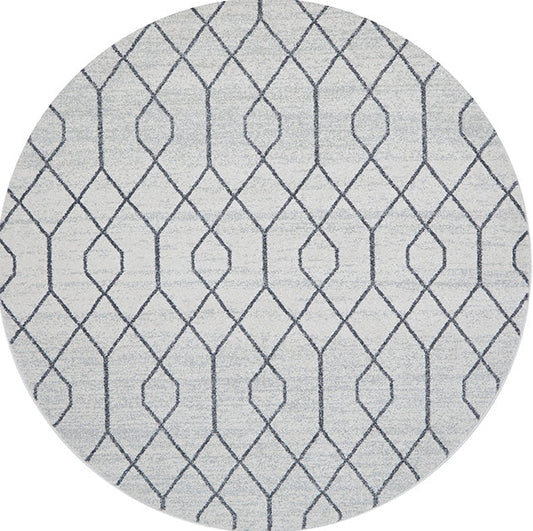 Lucera Flax Silver Round Rug