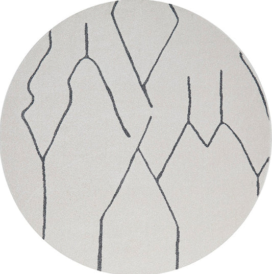 Lucera Grey Round Rug