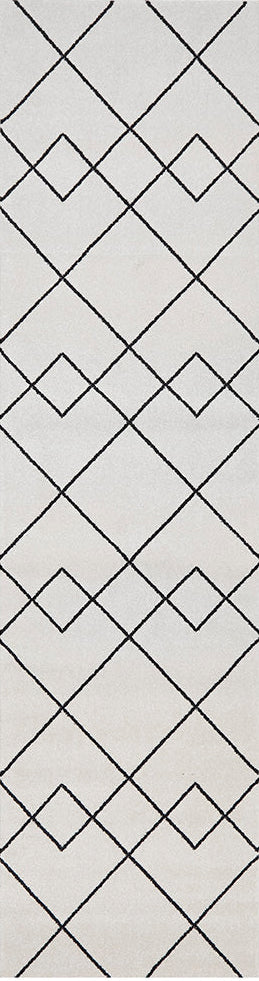 Lucera Hessian Ivory Runner Rug