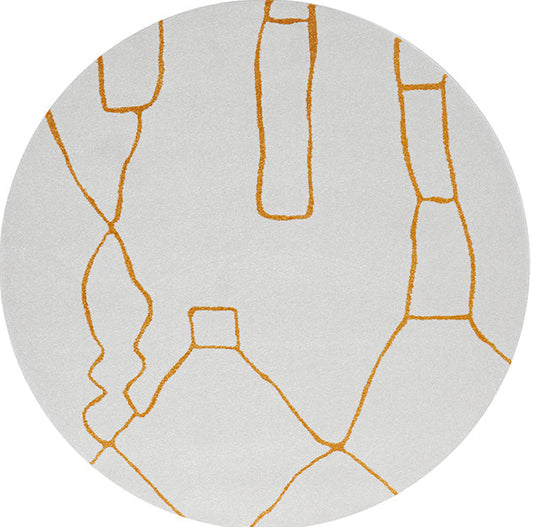 Lucera Honey and Beige Round Rug