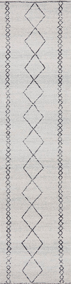 Lucera Ivory and Grey Runner Rug