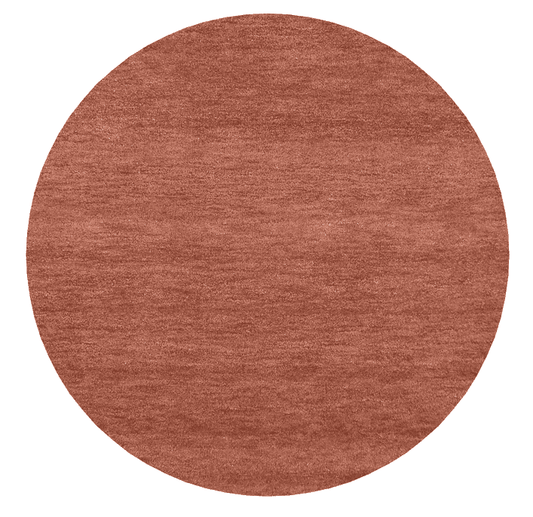 Marina Round Brown Wool & Cotton Rug