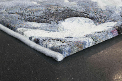 Meadow Blue Floral Rug
