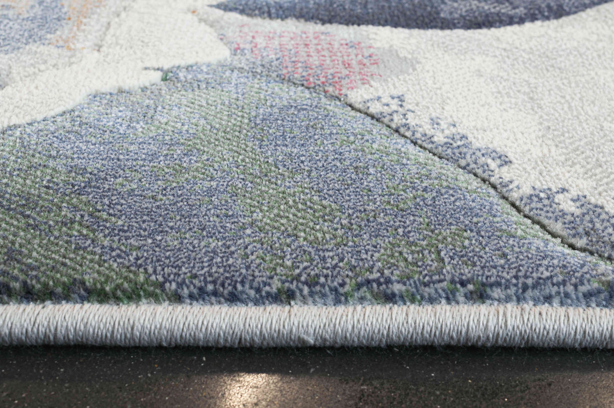 Meadow Blue Floral Rug