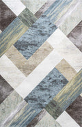 Meadow Multi Blue Geometric Rug