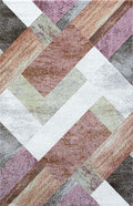Meadow Multi Peach Geometric Rug