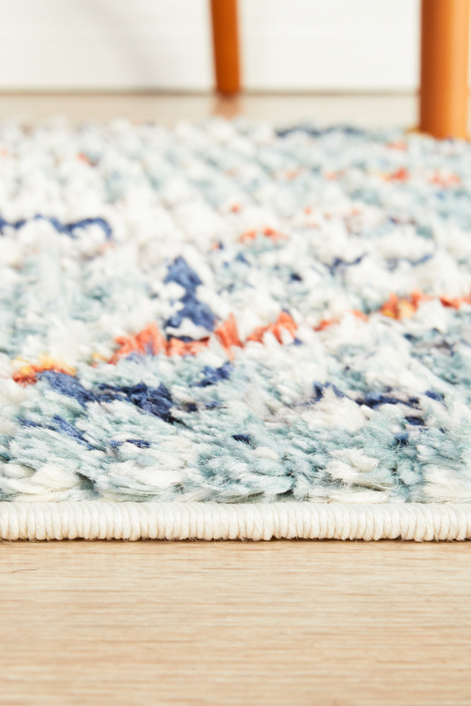 Cassien Blue Multicolor Runner Rug