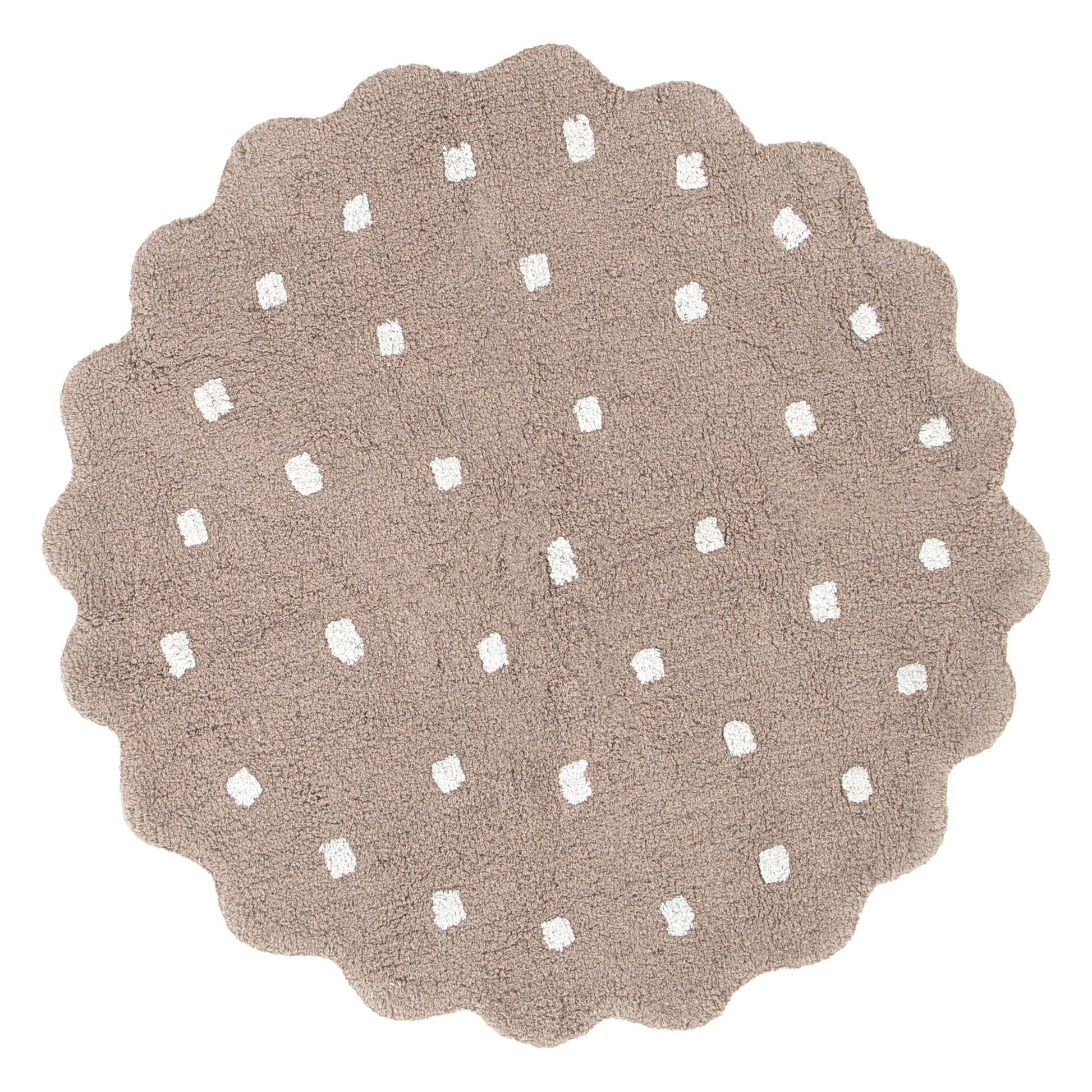 Dream Brown Round Kids Rug ‚Äö√Ñ√Æ cotton kids rug, soft, durable, playroom-safe, Haus & Harbour