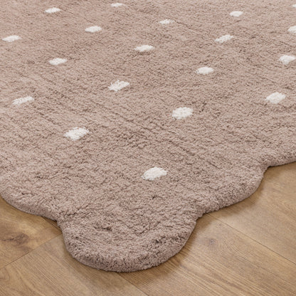Dream Brown Round Kids Rug